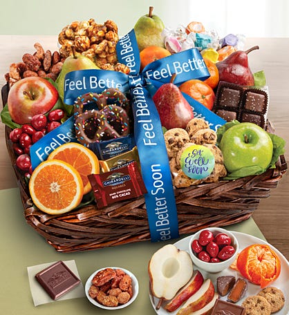 Feel Better Fruit & Sweets Gift Basket